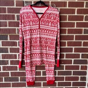 Little Sleepies Red and White Kids Pajama Set